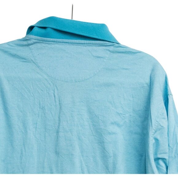 Jos. A. Bank Blue Striped Polo Shirt Short Sleeve Mens 2XL Casual Comfortable - Picture 4 of 6